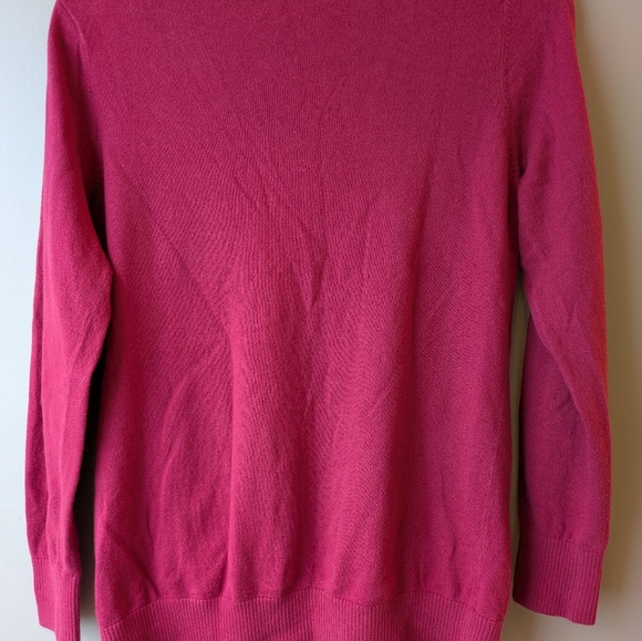 Eddie Bauer Cotton & Cashmere blend Cardigan Pink L - Picture 8 of 8